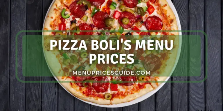 Pizza Boli's menu