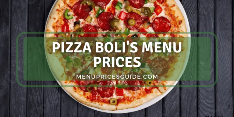 Pizza Bolis menu Prices 2021