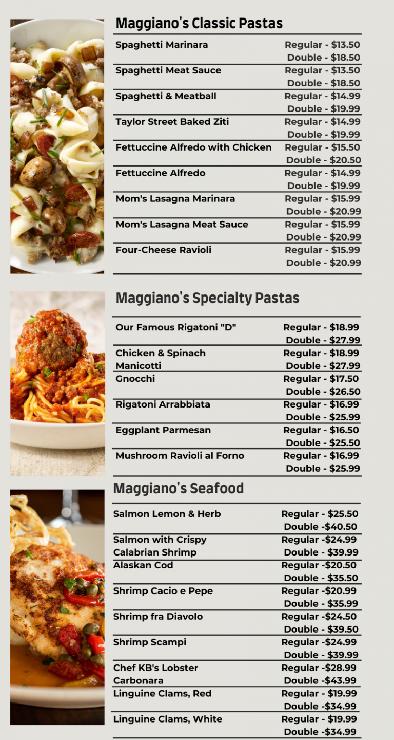 Maggiano's Menu Updated Prices 2023