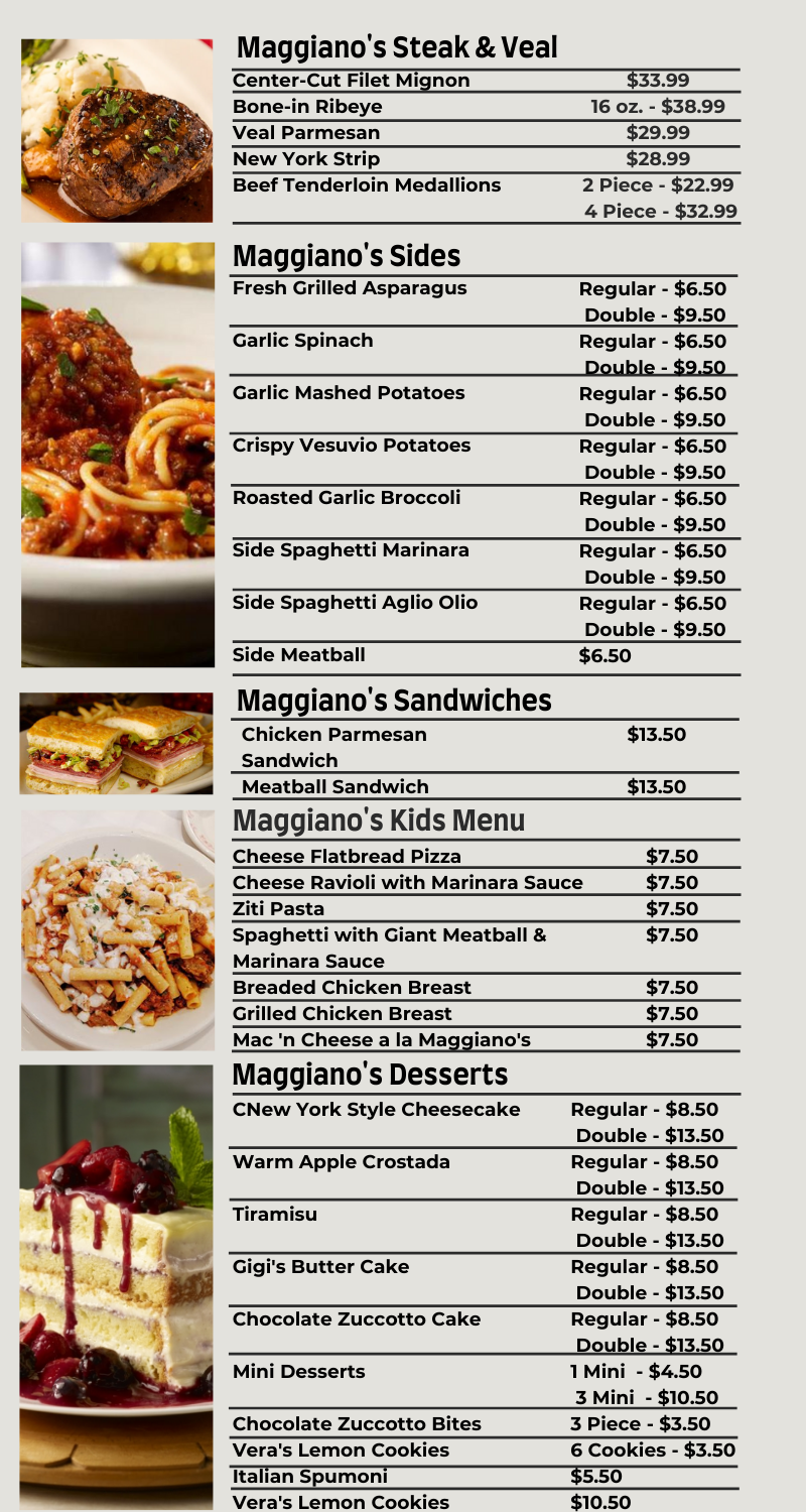 Maggiano's Menu - Updated Prices 2023