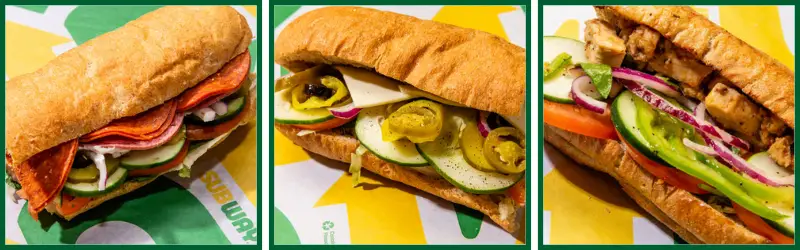 Subway Sandwich Menu