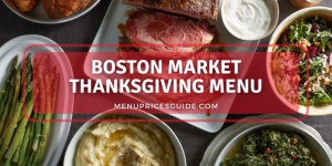Boston market thanksgiving menu