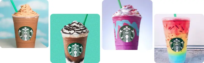 Starbucks frozen drinks menu