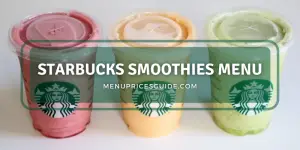 Starbucks Smoothies Menu prices