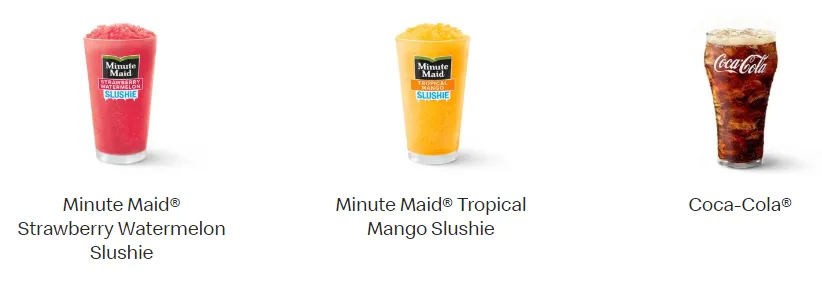 mcdonald's drink menu