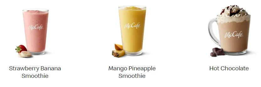 mcdonald's drink menu