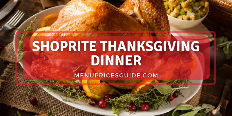 Shoprite Thanksgiving dinner menu