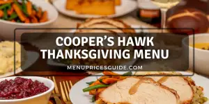 Cooper’s Hawk Thanksgiving Menu prices