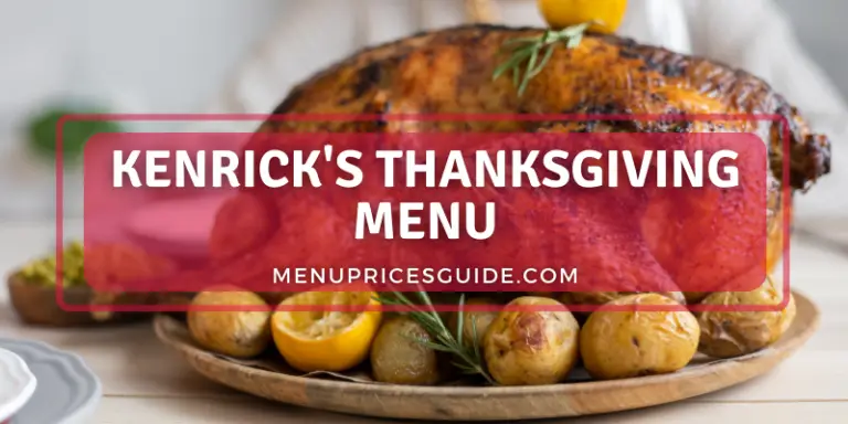 Kenrick's Thanksgiving Menu