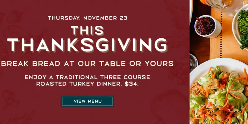 Romano’s Macaroni Grill Thanksgiving Dinner Menu