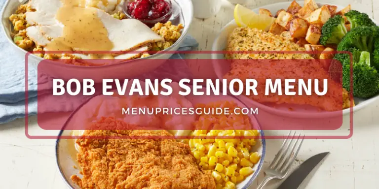 Bob Evans Senior Menu,Bob Evans Senior Breakfast Menu