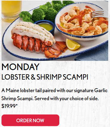 red lobster menu with prices
