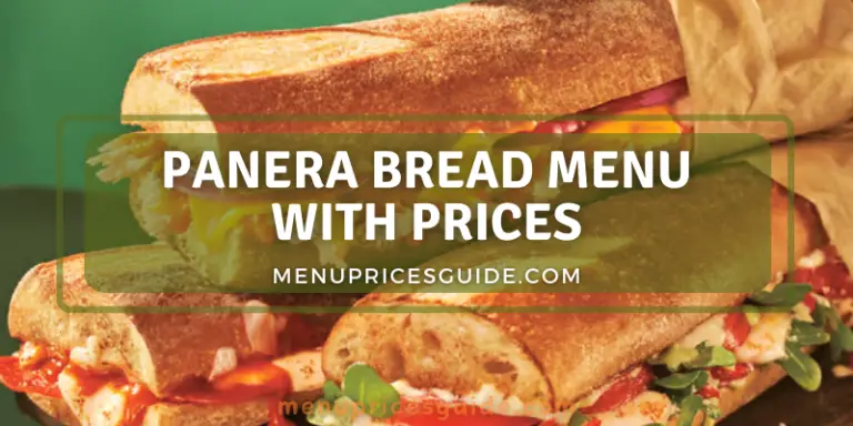 Panera Bread Menu With Prices,