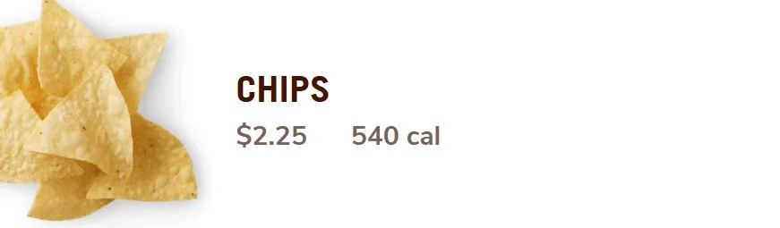 Chipotle side chips