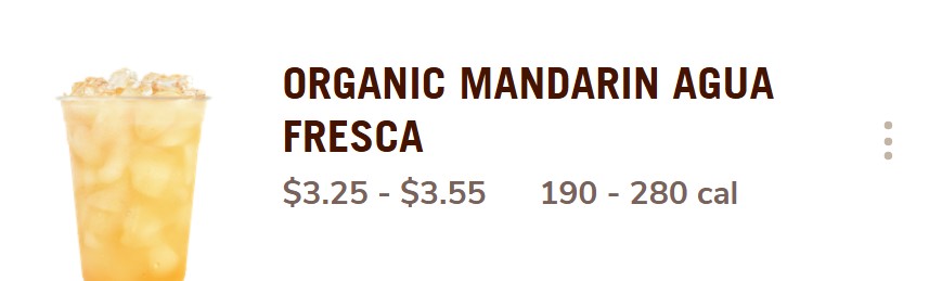 Organic Mandarin agua fresca